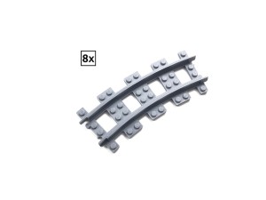 Narrow Curved Track R36 Set 8x (Half Circle)