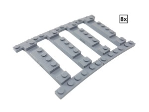 Ballast Plate R72 Right - 8 pieces for 8 tracks