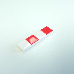 Red White Square - Tile 1x4