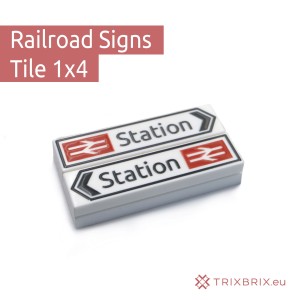 Railroad Signs - Tile 1x4