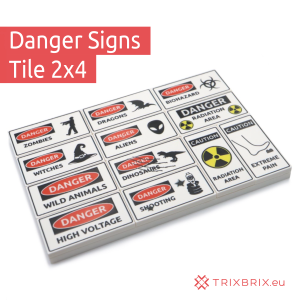 Warning Sign - Tile 2x4