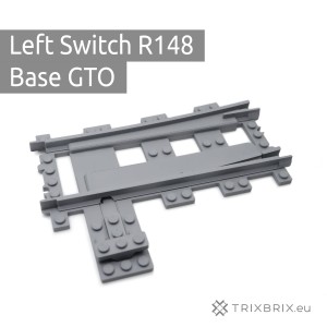 Left Switch R148 Base with the ground throw on the outer side