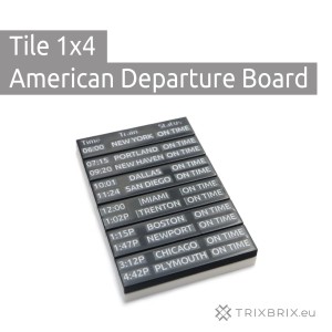 American Departure Board Tiles - Tile 1x4