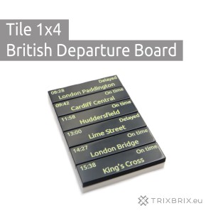 British Departure Board Tiles - Tile 1x4