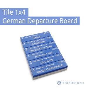 German Departure Board Tiles - Tile 1x4