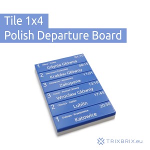 Polish Departure Board Tiles - Tile 1x4