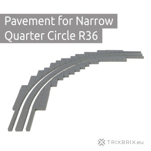Pavement for Narrow Quarter Circle R36