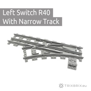 Left Switch R40 with Narrow Gauge Track