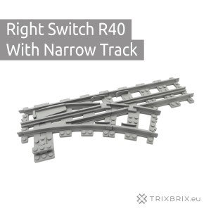 Right Switch R40 with Narrow Gauge Track