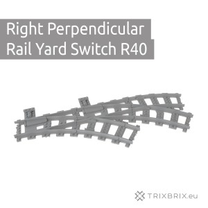 Right Perpendicular Rail Yard Switch R40