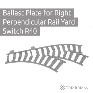 Ballast Plate for Right Perpendicular Rail Yard Switch R40