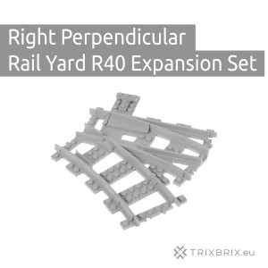 Right Perpendicular Rail Yard Switch R40 Expansion Set
