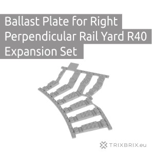 Ballast Plate for Right Perpendicular Rail Yard Switch R40 Expansion Set
