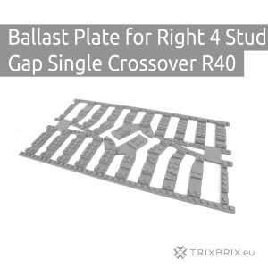 Ballast Plate for Right 4 Stud Gap Single Crossover