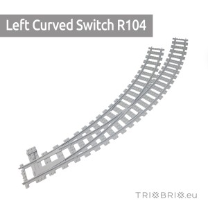 Left Switch Curved 90 deg. R104