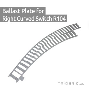 Ballast Plate for Right Switch Curved 90 deg. R104