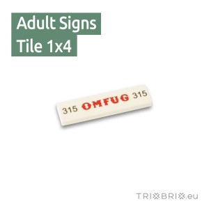 Adult Signs - Tile 1x4