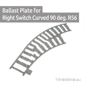 Ballast Plate for Right Switch Curved 90 deg. R56