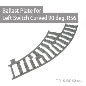 Ballast Plate for Left Switch Curved 90 deg. R56