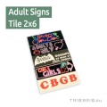 Adult Signs - Tile 2x6