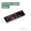 Adult Signs - Tile 2x6