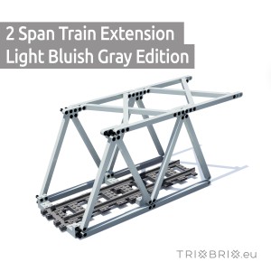 2 Span Train Bridge Extension Light Bluish Gray Edition